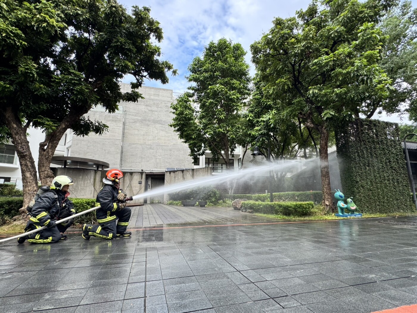 強化文化資產守護韌性 臺中文學館進行實境防災演練