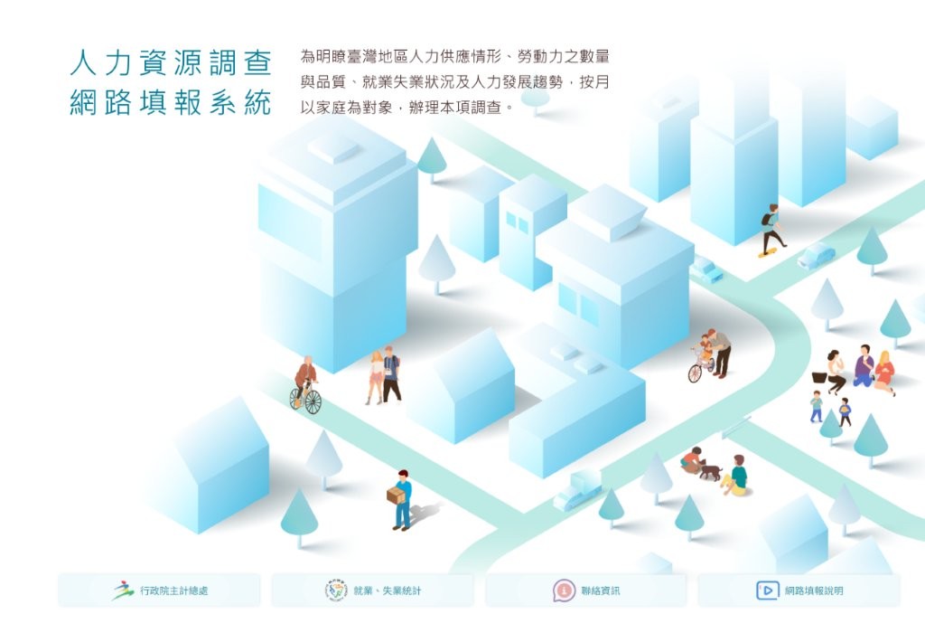 就業、失業統計-敬請支持人力資源調查