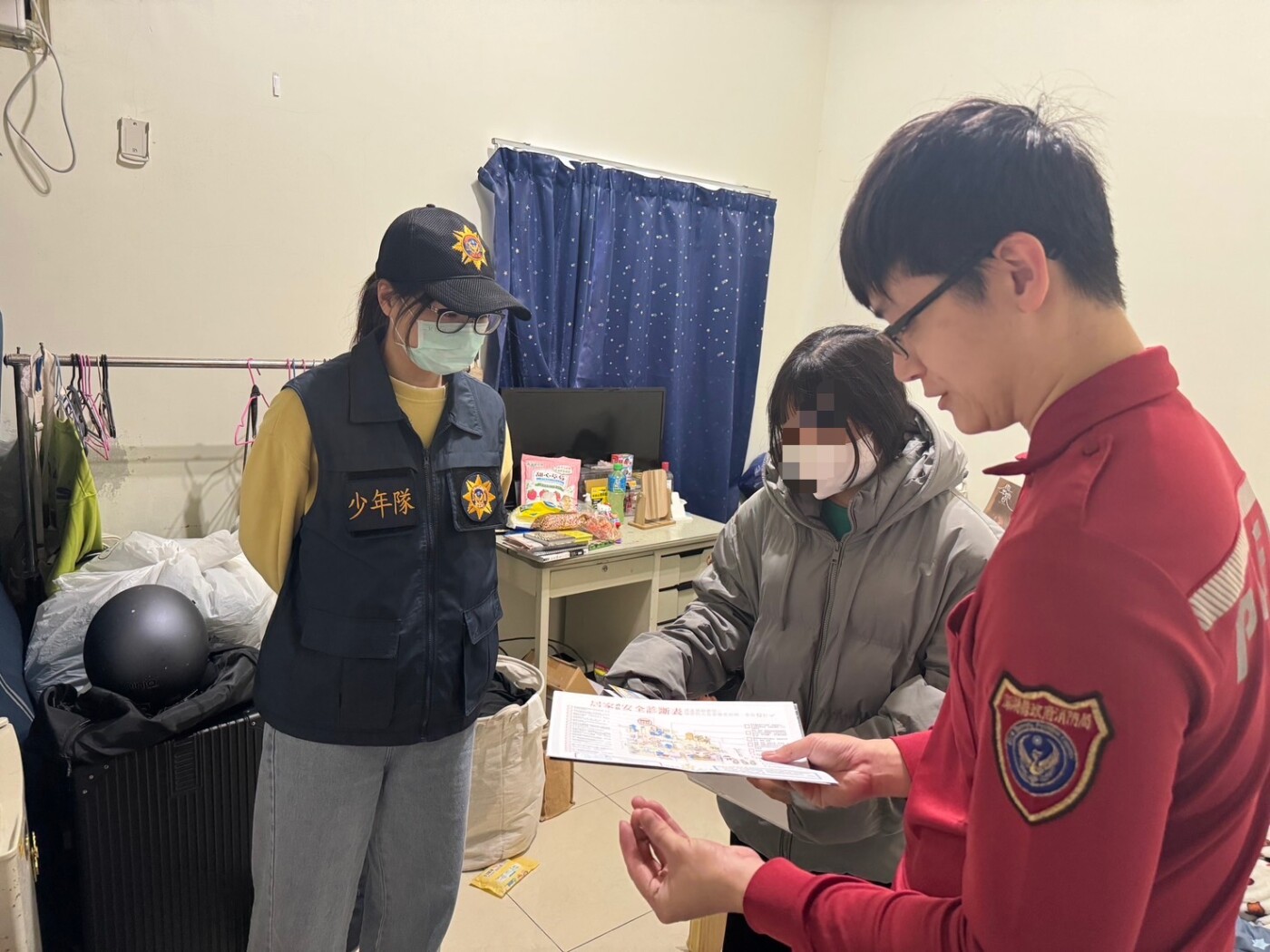 澎湖縣政府警察局少年隊出動 守護賃居安全